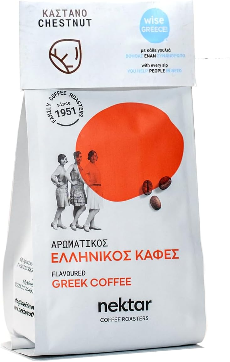 Nektar Roasting Flavoured Greek Coffee, Chestnut 100 G