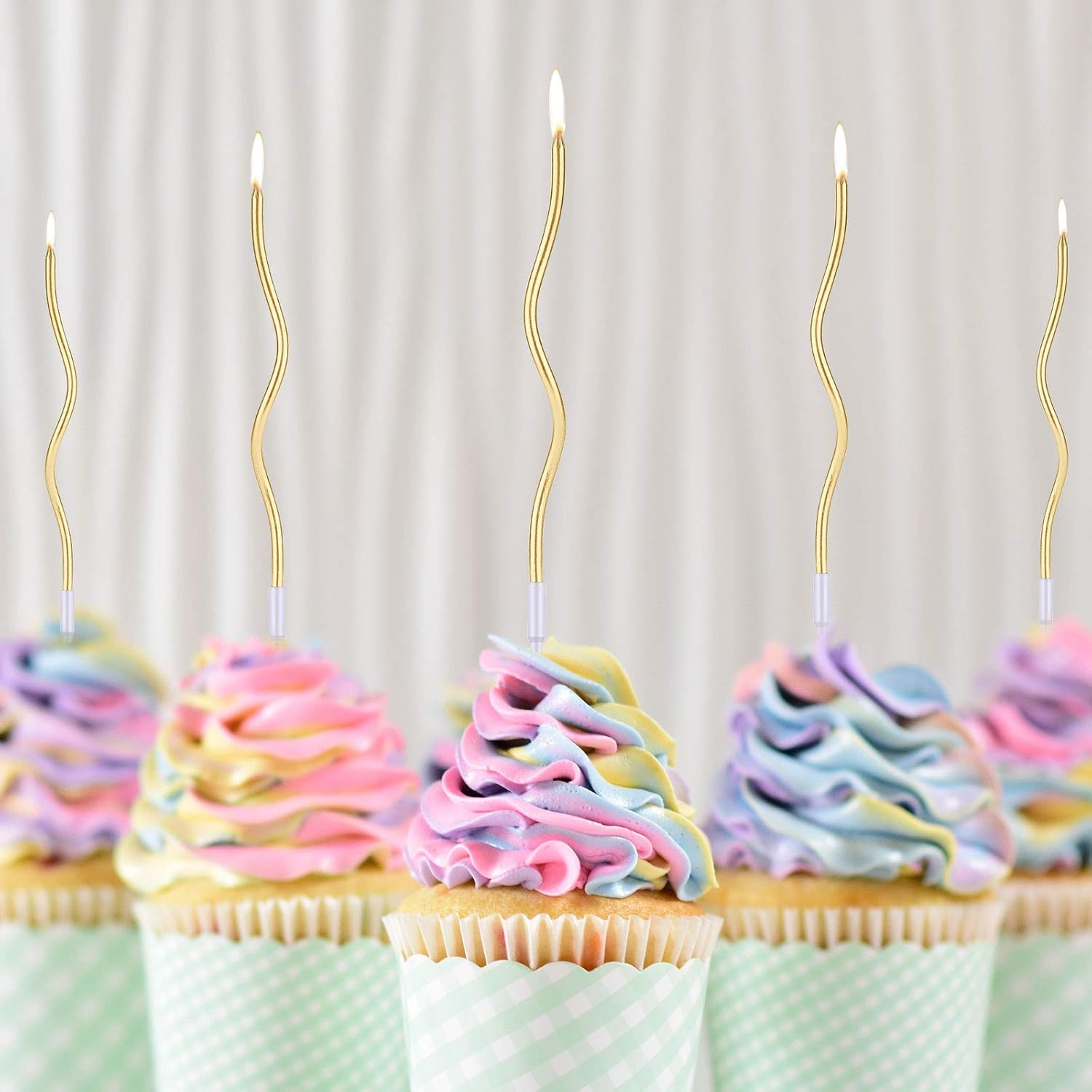 Luter Birthday Candles Cupcake Candles for Birthday Wedding Party Decoration (Gold) - Gold image number 6