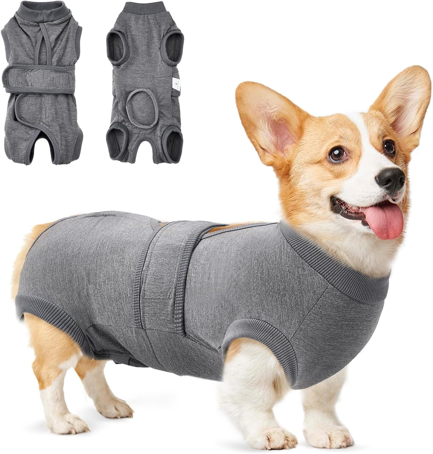 Slowton Dog Recovery Suit after Surgery - Dog Surgical Recovery Suit for Female Male Pet Bodysuit, anti Licking Pet Pajama Onesie E-Collar Cone Alternative, Small Medium Large Surgical Clothes