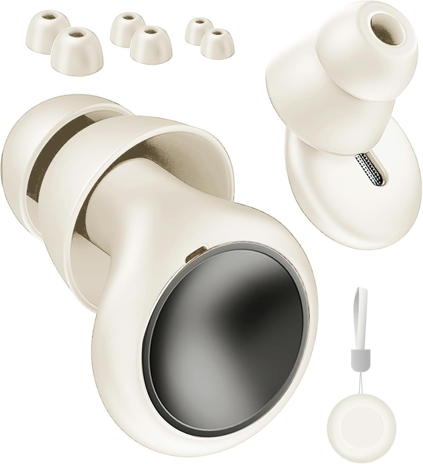 Ear Plugs for Sleeping Noise Cancelling with Double Tips, Noise Reduction Earplugs Silicone Concert Ear Plugs for Snoring, Travel, Concerts, Working, with 8 Eartips in S/M/L/Double Tips (Black, One Size)