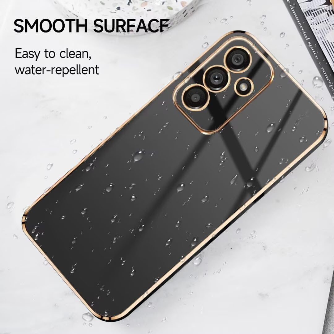 ATISIJIE Case for Samsung Galaxy A16 Mobile Phone Case Original, Ultra Thin Electroplated Soft Silica Gel Scratch-Resistant TPU Mobile Phone Case, Simple Stylish Shiny Protective Cover Case Black image number 5