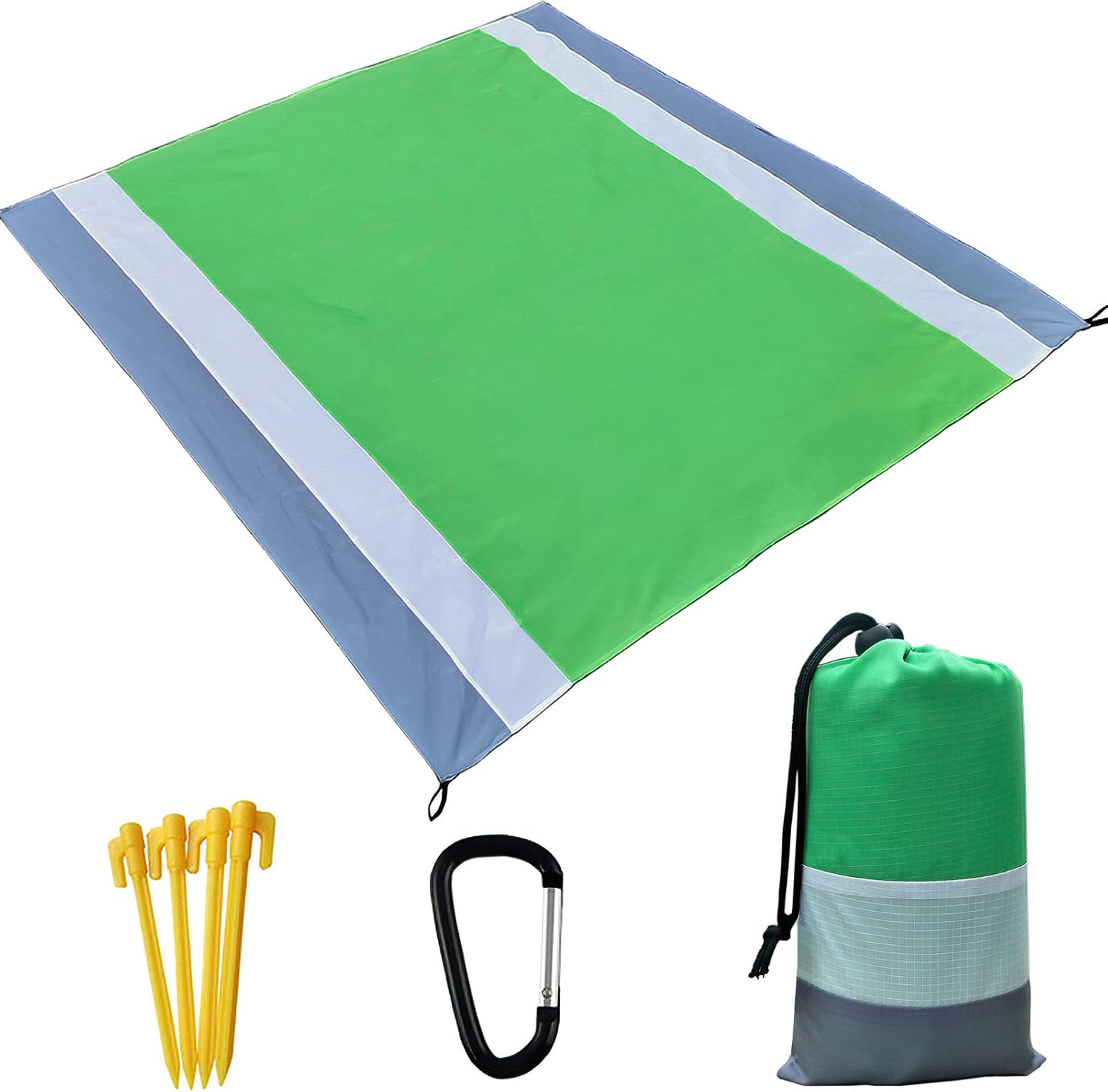 Sand Free Beach Blanket, Extra Large Waterproof Beach Mat-Lightweight Quick Drying Heat Resistant Outdoor Picnic Mat for Travel, Camping, Hiking and Music Festivals image number 6