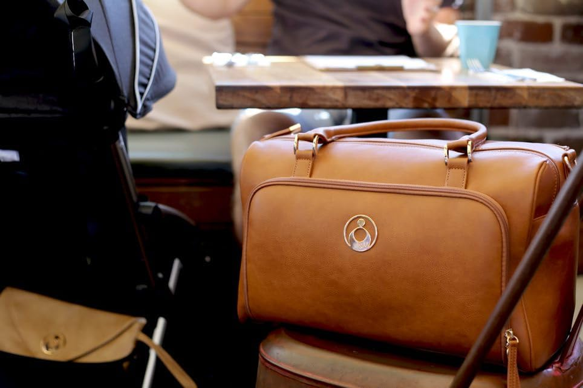 ISOKI Isoki Redwood Chestnut Double Zip Satchel, Chestnut, 1500 Grams