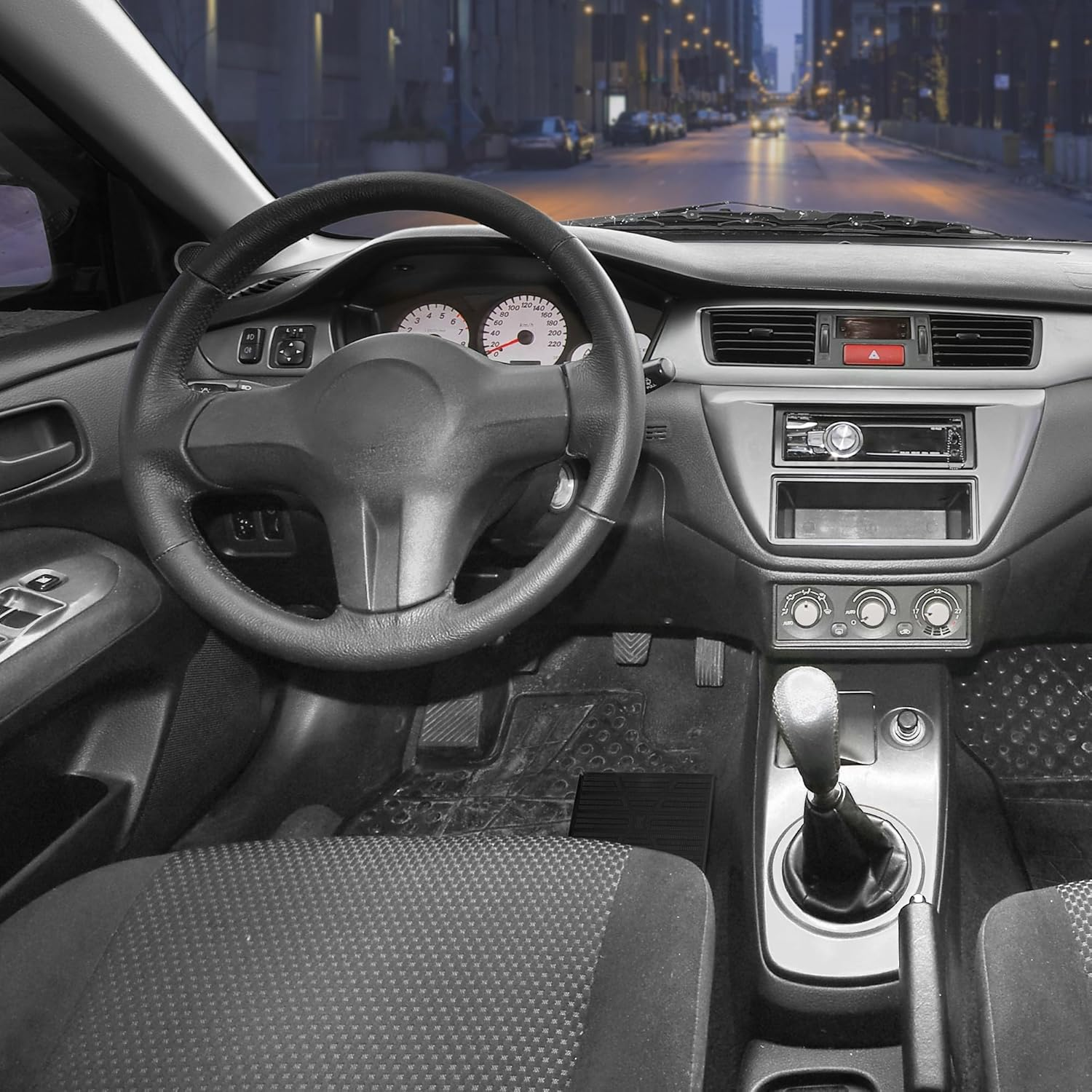 X AUTOHAUX Universal Car Vehicles Trucks Floor Carpet Mat Patch Heel Scuff Plate Foot Rest Pedal Pad image number 5