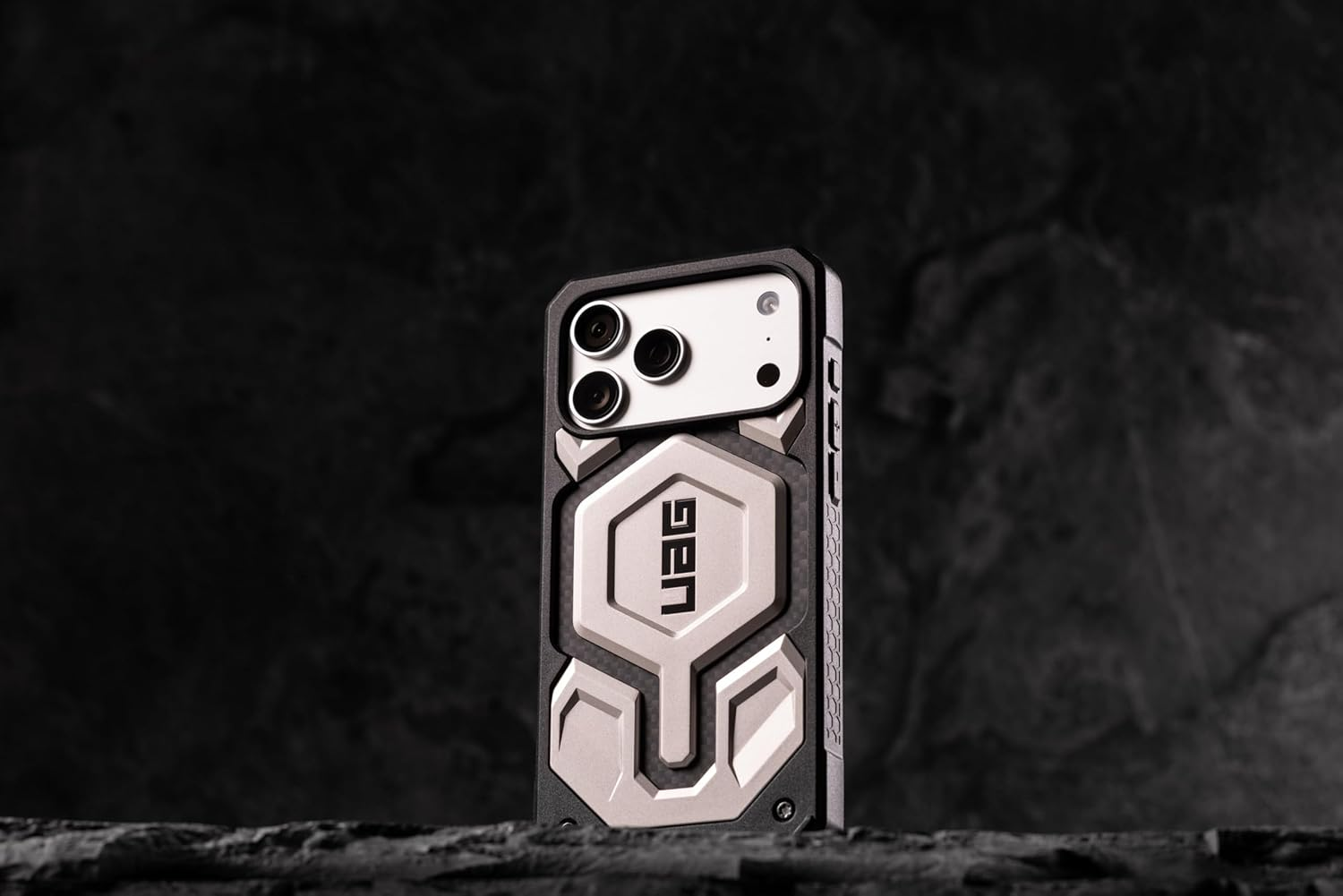 Urban Armor Gear UAG Monarch Pro Rugged Phone Case Iphone 17 Pro - Titanium, Phone Case Cover Magsafe Compatible, Apple Iphone Protector image number 2