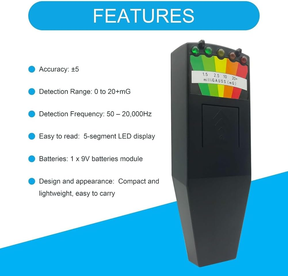 Ghost Equipment Kit, EMF Meter and 4 Pcs Motion Light up Cat Balls, Emf Meter Detector Ghost Equipment image number 3