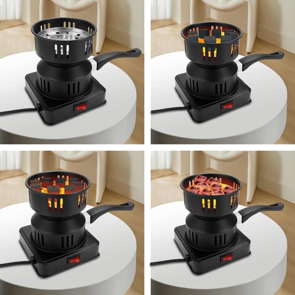 Electric Charcoal Lighter, 450-600 W Charcoal Electric Charcoal Grill, Burner, Charcoal Grill Accessories, Charcoal Lighter, Charcoal Basket, Heating Plate with Carry Handle & Charcoal Grid image number 4