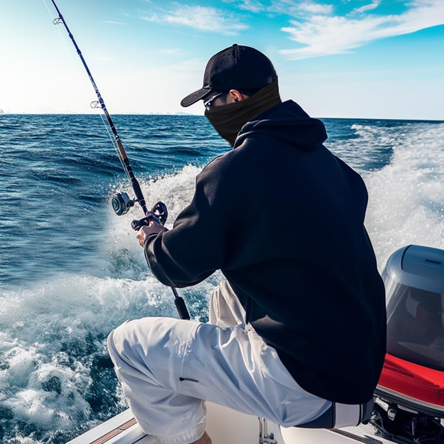 Fishing Neck Gaiter, Sun Protection Face Mask, Cooling Neck Shield Scarf Cycling Balaclava Bandana for Men and Women image number 3