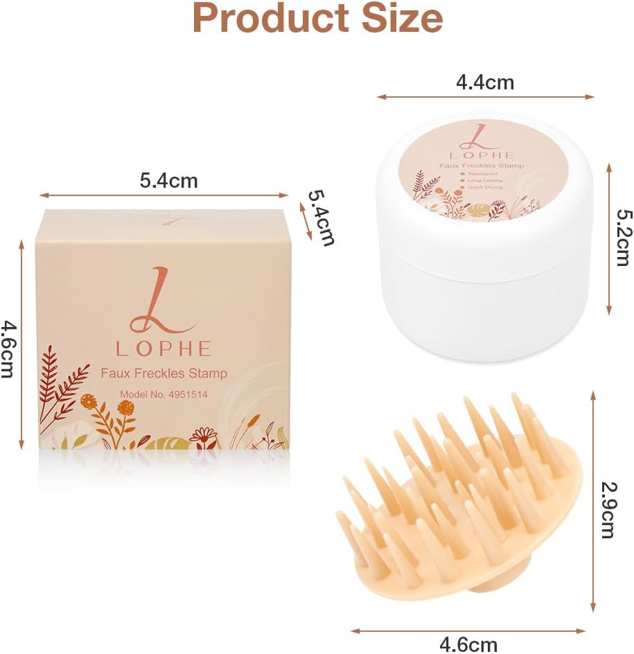 LOPHE Freckle Stamp, Liquid Freckles Pen, Fake Freckles Liquid Air Cushion, Long Lasting Waterproof Quick Dry Lifelike Freckles Marker Makeup(Brown) image number 3