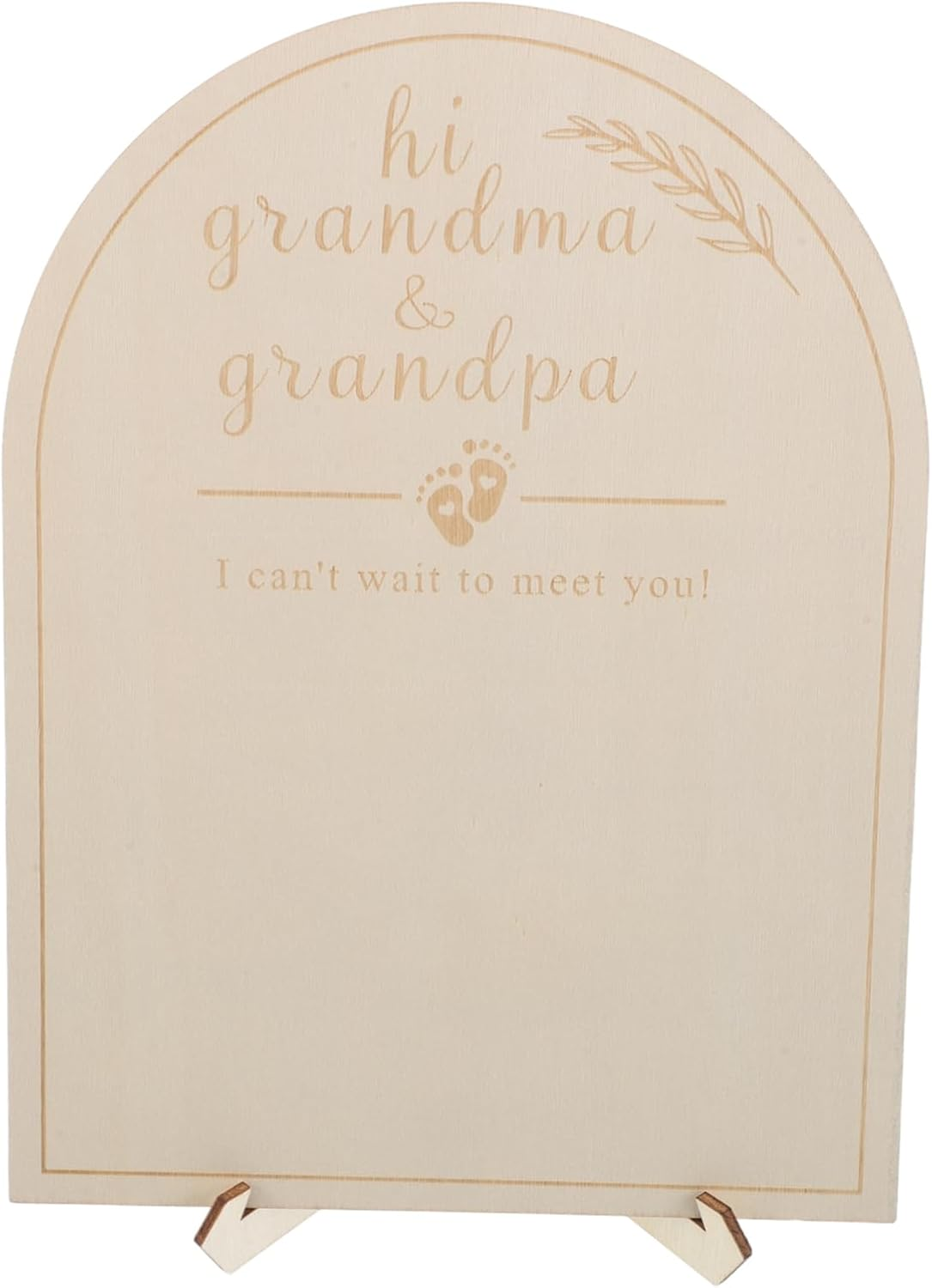 SECFOU Personalised Milestone Photo Board Wooden Announcement Sign Classic Decor for Nursery Newborn Shower image number 3