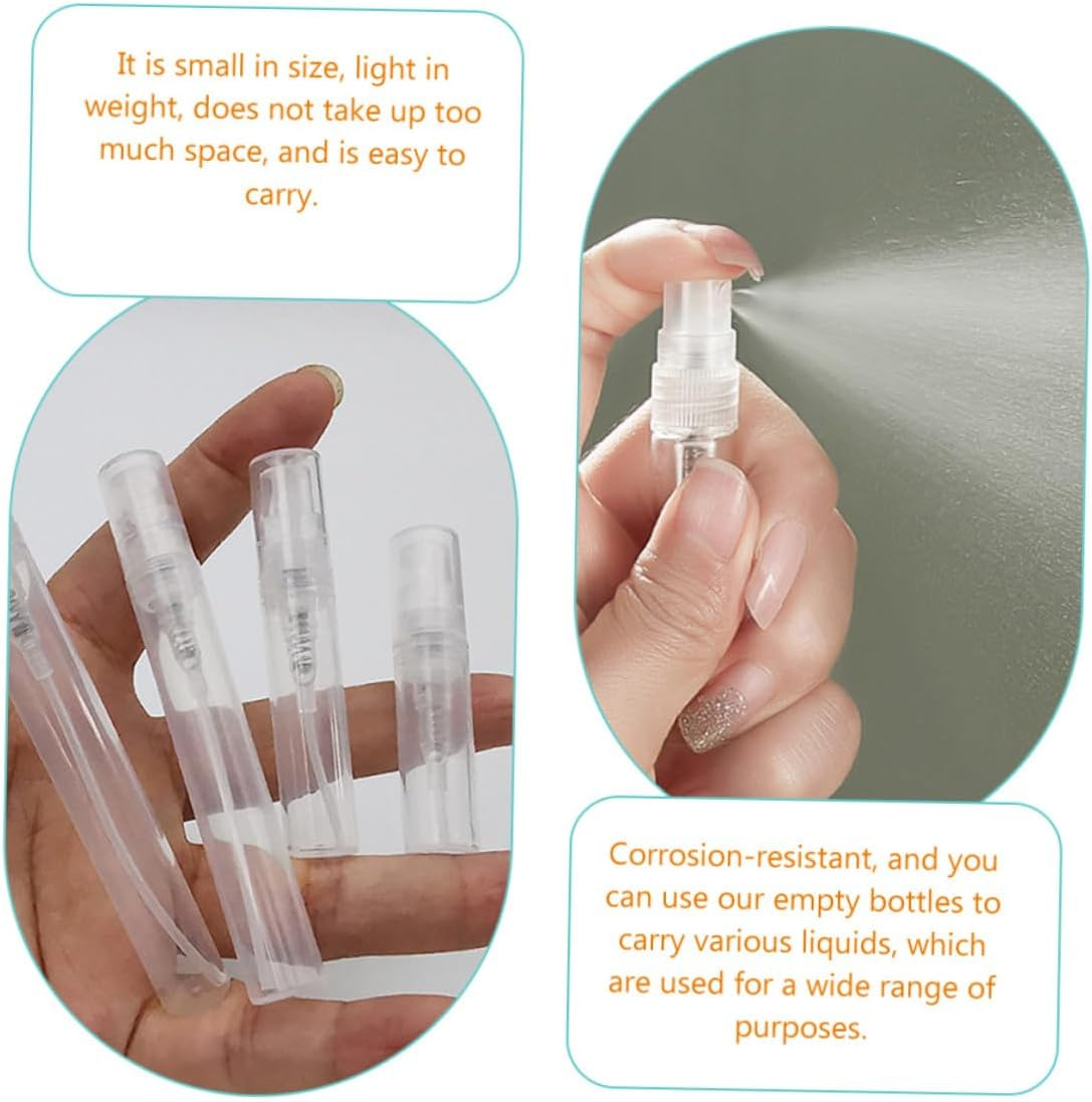 HEATSHAKING 3Ml Plastic Perfume Spray Bottles 30Pcs Travel Sub Containers Lightweight Refillable Mini Bottles Suitable for Perfume Storage and Travel Use