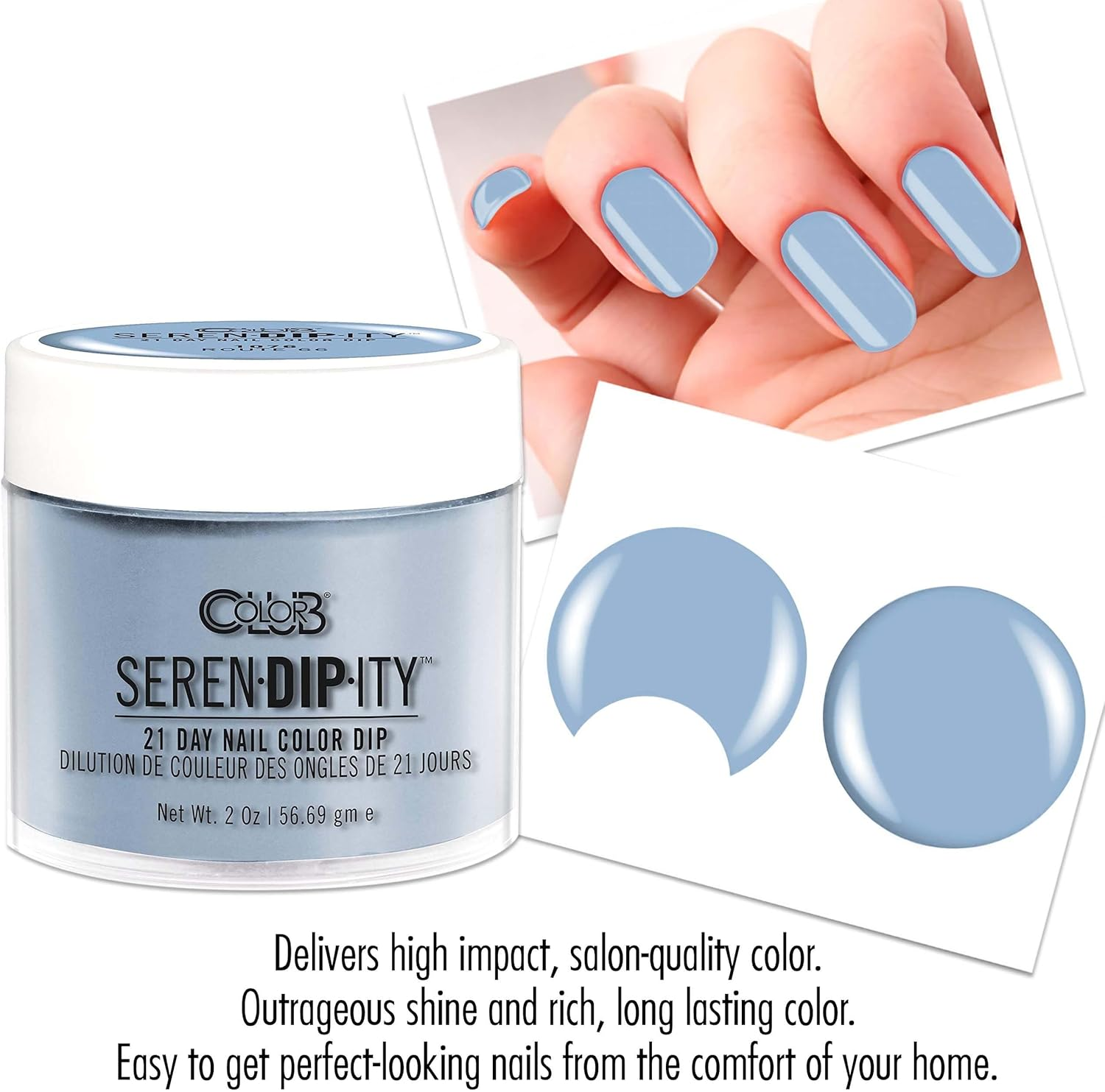 Color Club Color Club Dip Powder for Nails Serendipity |Route 66 | Manicure DIY 2Oz - Blue,Aqua image number 7