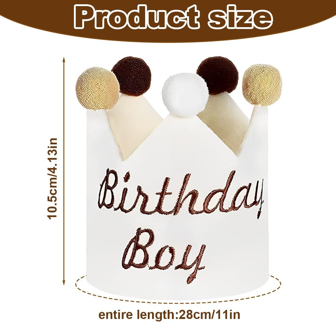 Muslin Birthday Crown, Reversible Crown for Girls and Boys, Children'S Birthday Crown image number 2