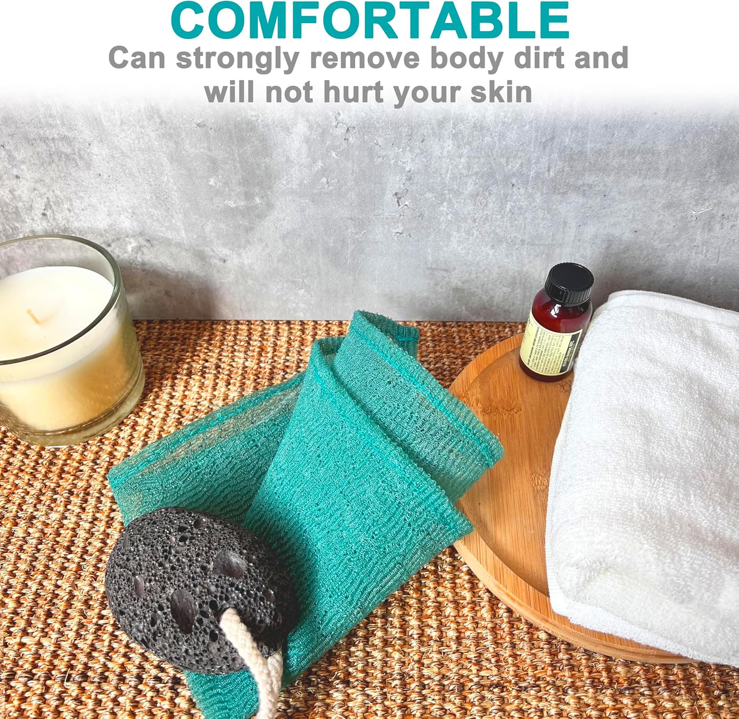 6 Pcs/Set 12"&times;12" Home Spa Exfoliating Nylon Bath Cloth/Towel - Magic Shower Washcloth for Body - Shower Scrubber - Remove Dead Skin - Great for Skin Care in the Bath