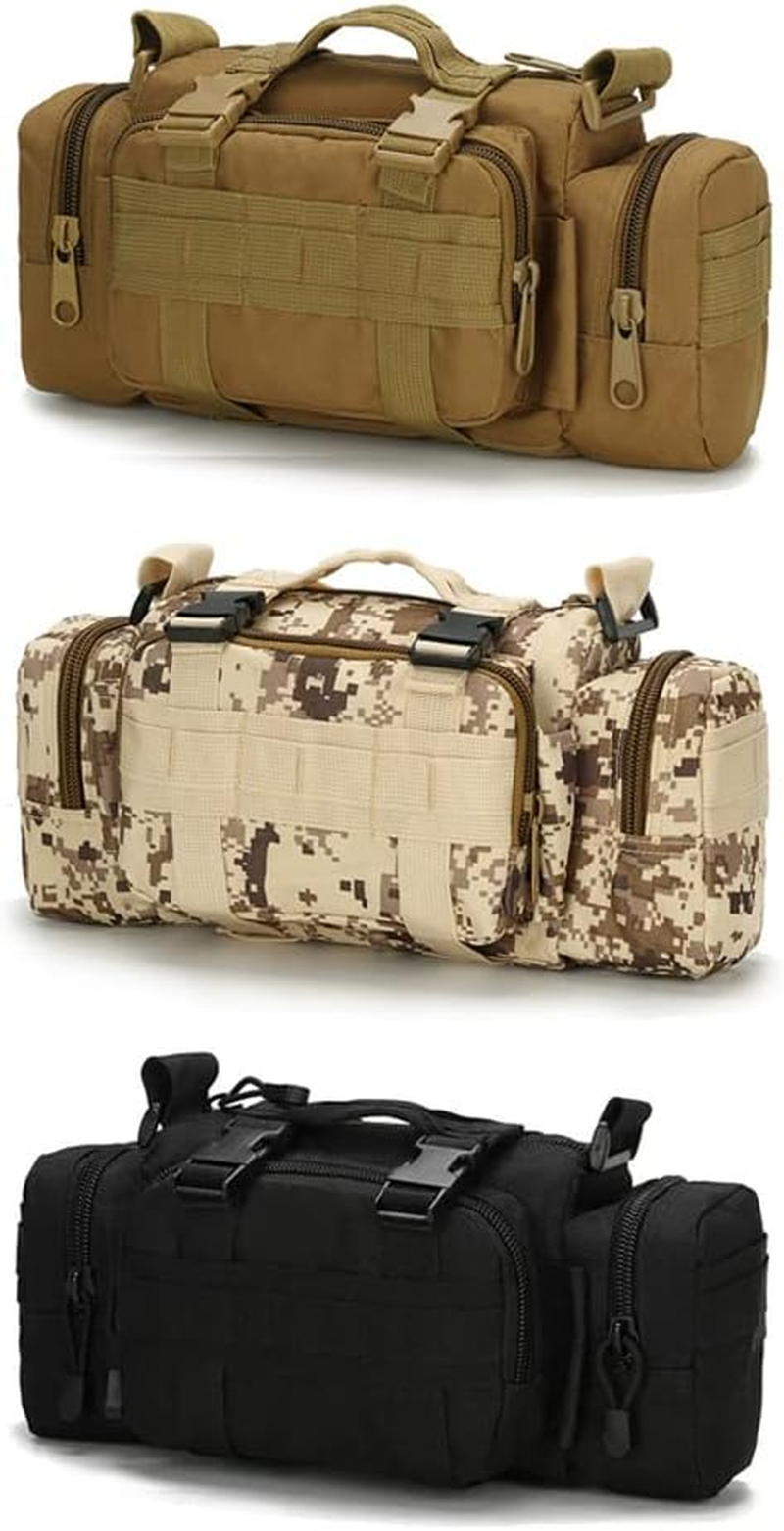 (Khaki) Outdoor Military Tactical Waist Bag Camping Shoulder Chest Bag Fanny Pack A++ image number 6