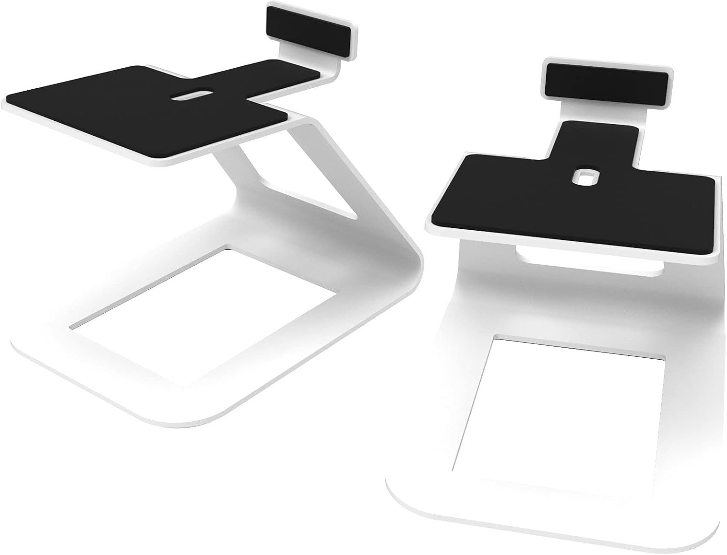 Kanto SE6W Elevated Desktop Speaker Stands for Large Bookshelf Speakers & Full-Size 5&rdquo;-7&rdquo; Studio Monitors | 6.9&rdquo; Tall | Supports 22 Lb | Damping 2.5 Mm Silicone Padding | &frac14;&rdquo;-20 Mounting | White | Pair