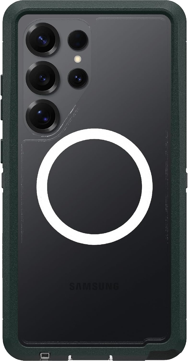 Otterbox Defender Series XT Clear Case with Magnets for Samsung Galaxy S25 Ultra, Shockproof, Drop Proof, Ultra-Rugged, Protective Case, 7X Tested to Military Standard, Clear/Black