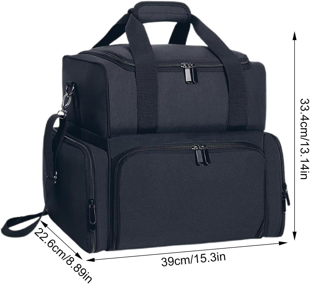 Nail Polish Organizer Bag Holds 70 Bottles& Nail Lamp, Nail Kit Storage Shoulder Bag with 2 Removable Cases, Portable Travel Backpack for Nail Tech Supplies Manicure Tools 39X33.4X22.6Cm image number 5