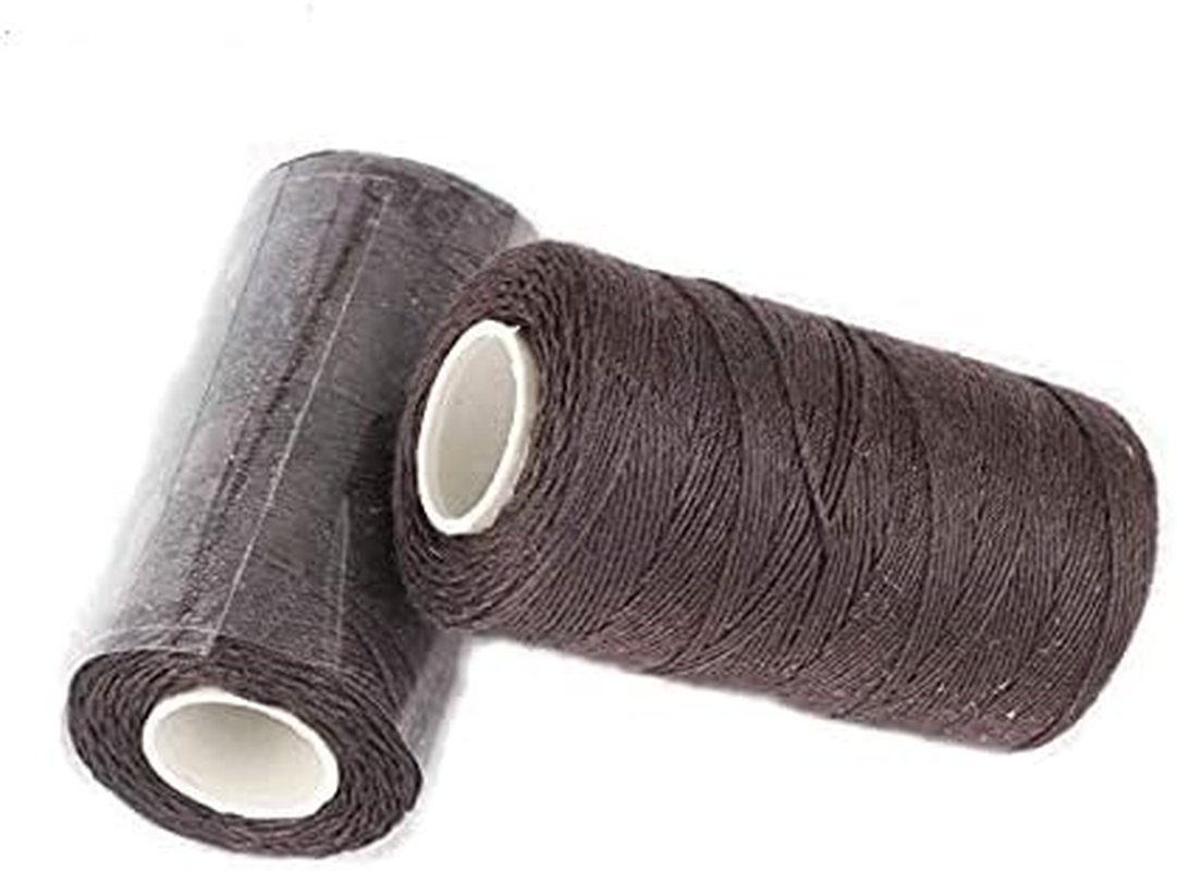 Funyn 3 Rolls Hair Weaving Thread Cotton Sewing Thread Making Wig Clips in Hair Extension Hair Salon Weft Thick Thread with 3 Curved Needles (Mixture Colors) image number 5