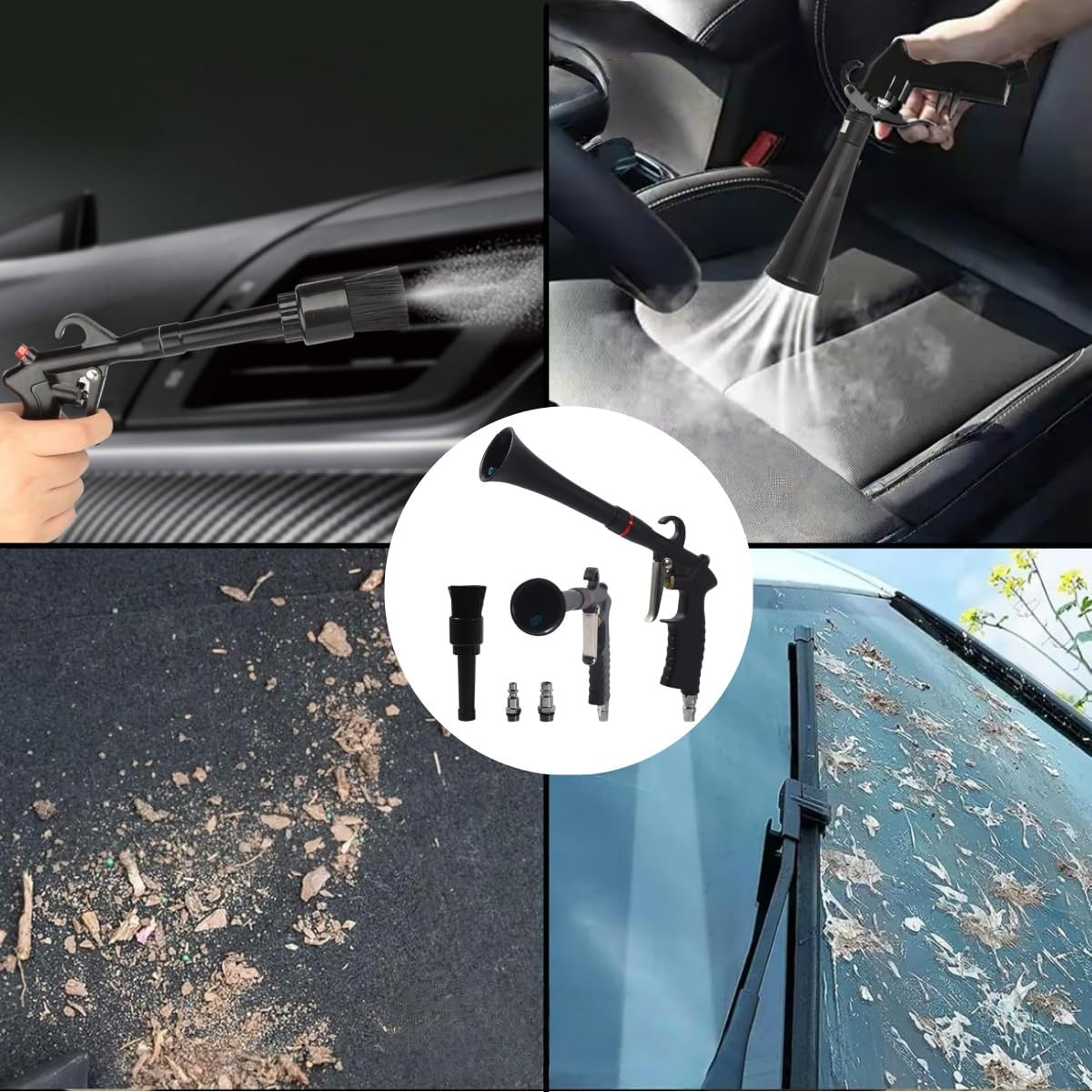 Car Interior Spray Dragon Roll Car Cleaning Set, Car Beauty Tool, Used for Quickly Blowing off Dirt and Dust on the Car, with 3 Connectors image number 6