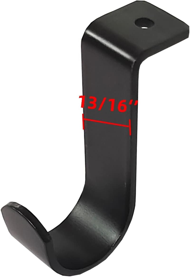 Kowibcl Curtain Rod Brackets for Ceiling-Mounted, Drapery Rod Holder for 1" Diameter Rod, Set of 2, Black - 3, Silver image number 6