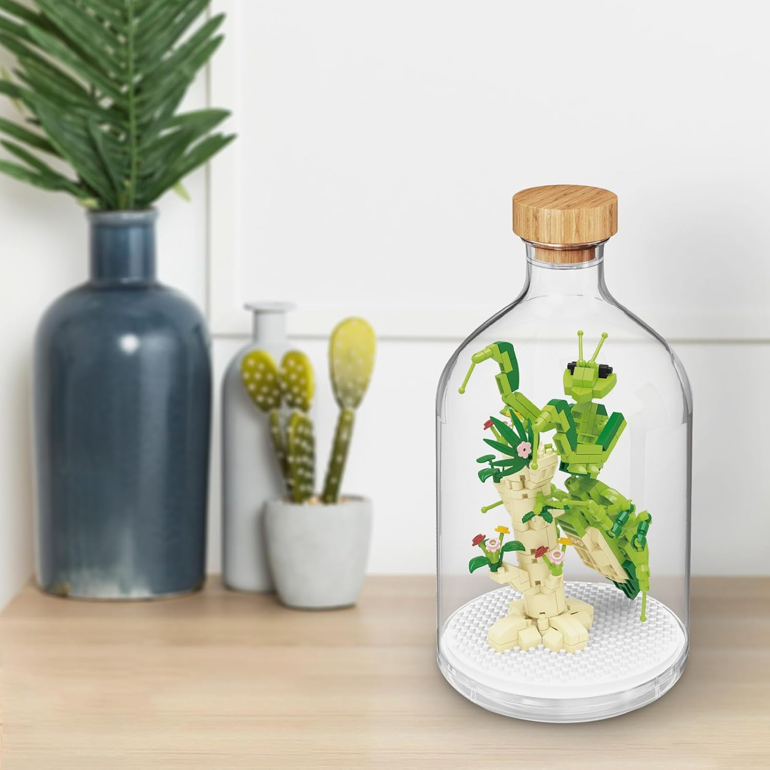 Cricket Insect Building Set with Plastic Bottles, Botanical Collection for Nature Lover, Creative Gifts for Woman Kids Age 8+ on Birthday Mother'S Day(384 Pcs)