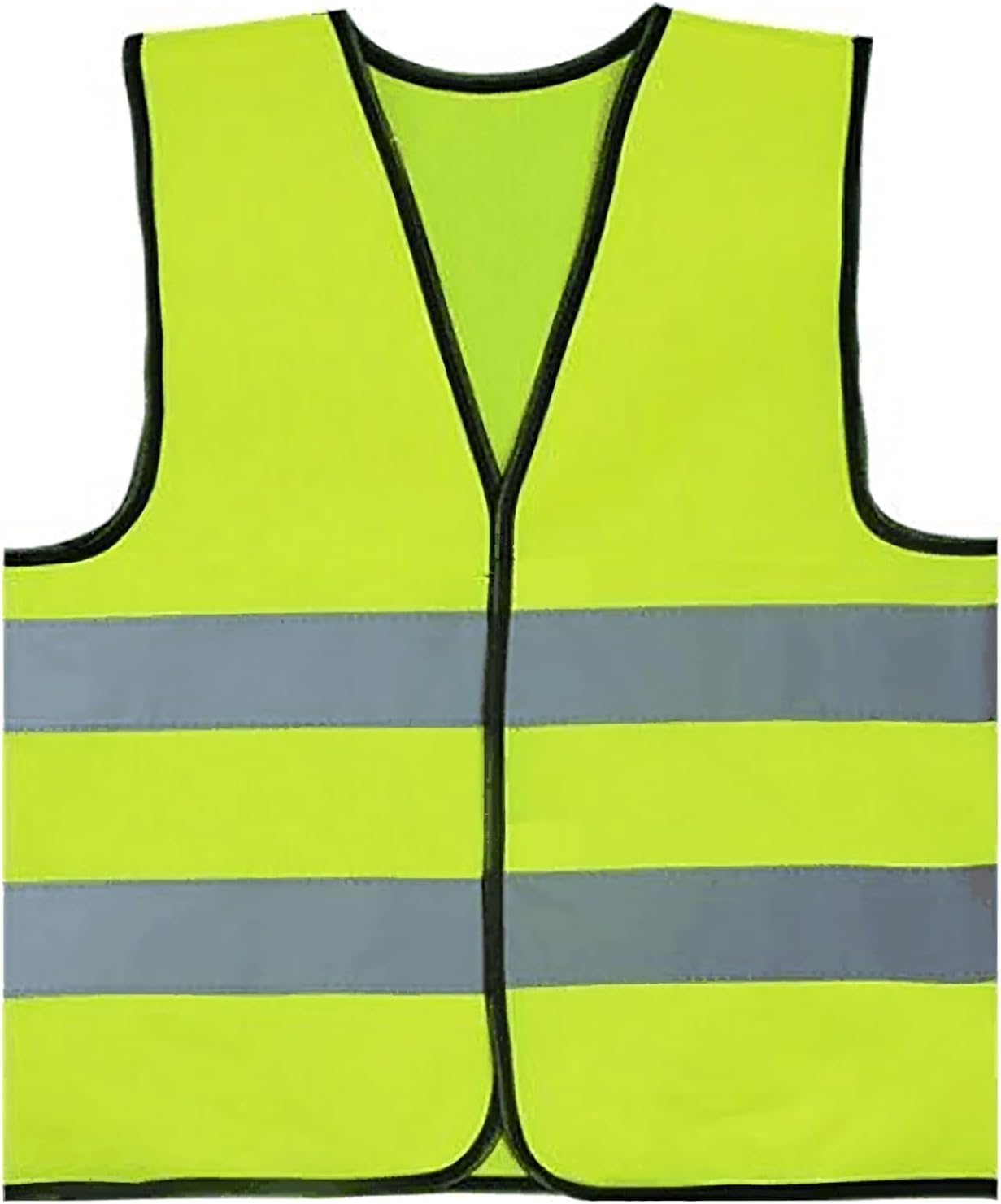 TOPTIE 10 Pack Kids Safety Reflective Vests, High Vis Construction Vest with Elastic Waistband - Neongreen1 image number 6