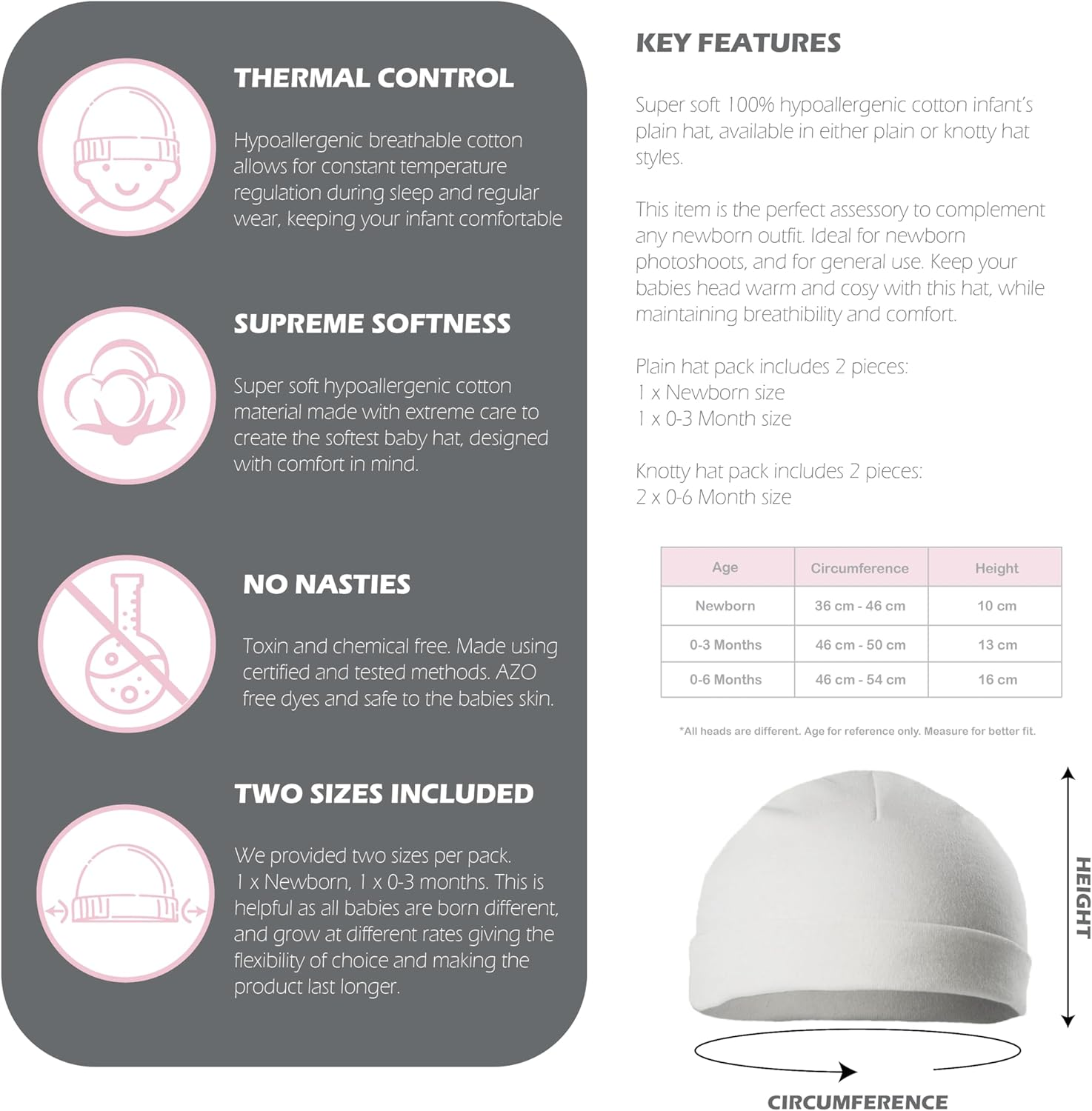 Soft Touch Plain Super Soft Cotton Hat image number 2