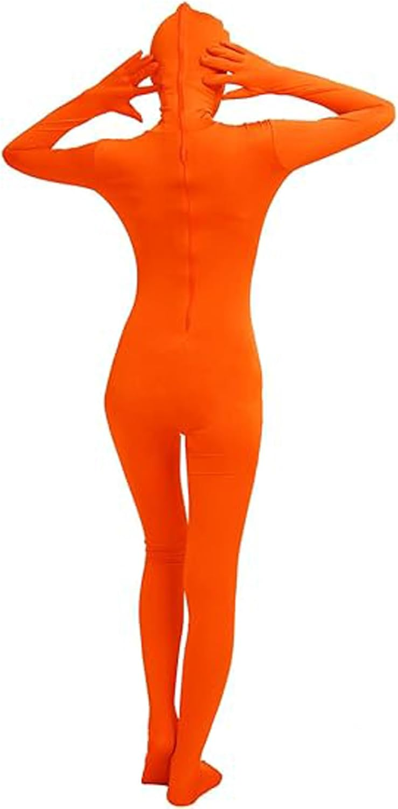 Funny Adult Halloween Costumes for Men or Women Book Week Costume Kids Invisible Man Costume Open Face Full Bodysuit Cosplay Spandex Screen Zentai Suit image number 6