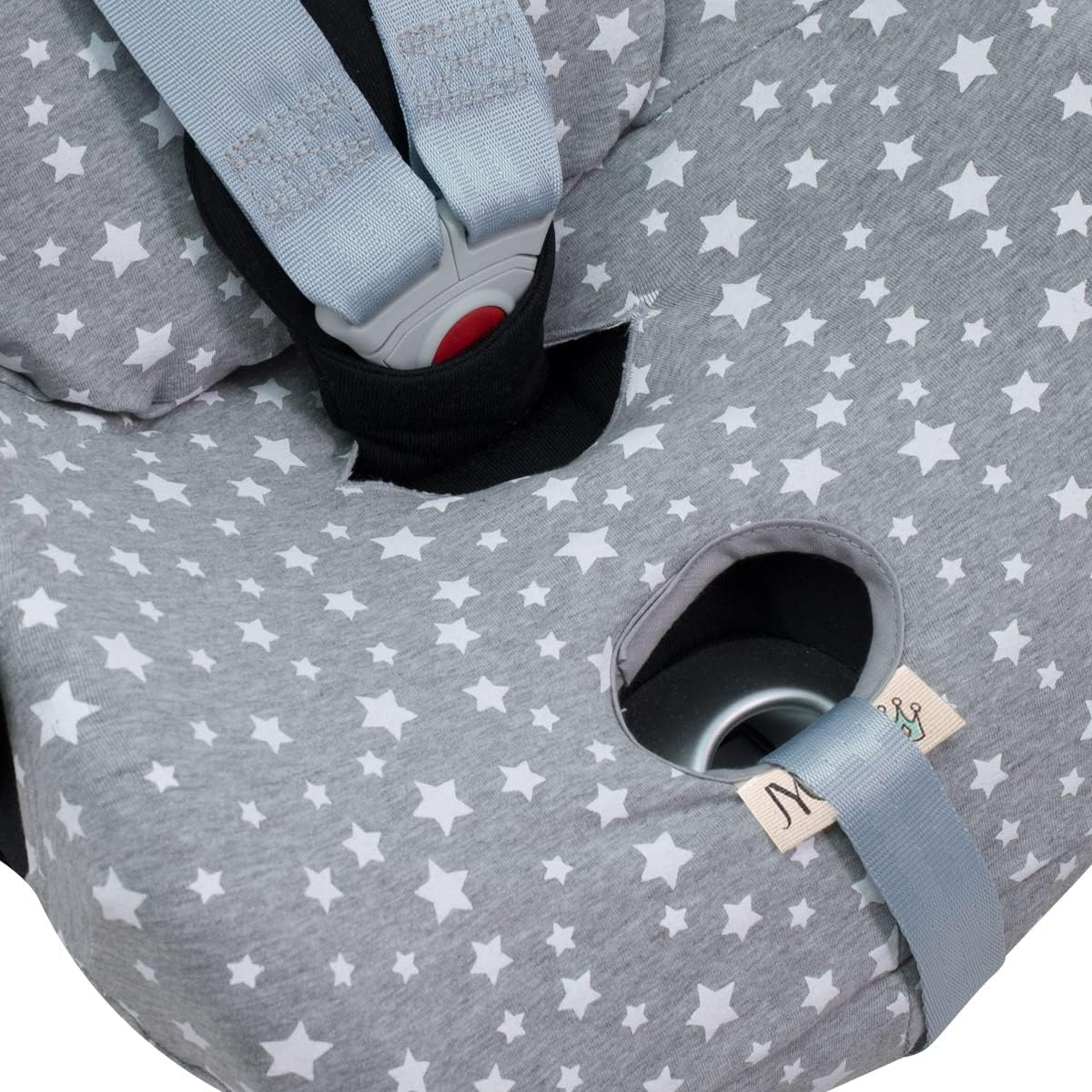 Janabeb&eacute; Car Seat Cover Liner for Cybex Aton Cloud Q, Aton M (White Star)