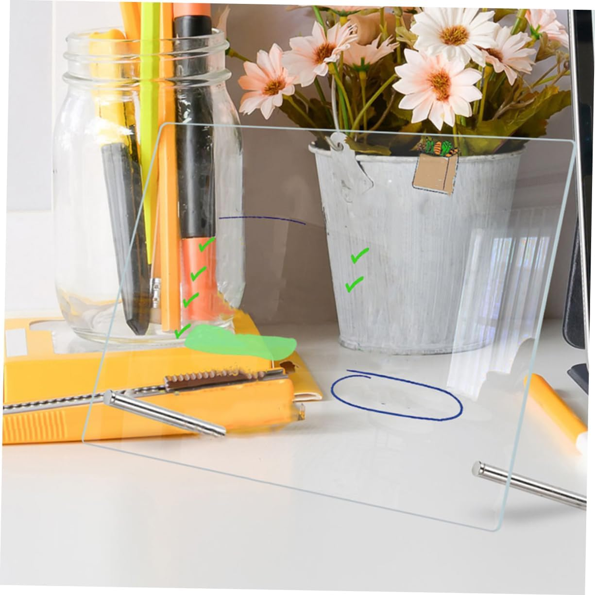 COHEALI 1Set Acrylic Memo Board Dry Erase Writing for Home Office Use Lightweight and Portable Note Board for Students and Professionals Includes Advertising