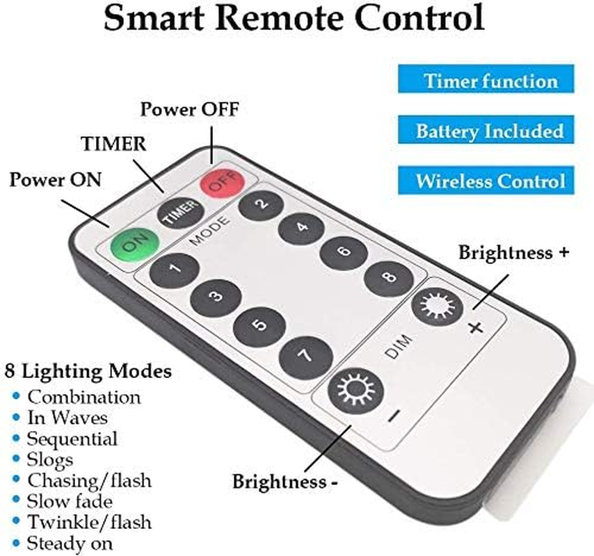 Curtian String Lights, HWZX 300 LED Window Curtain String Light with Remote Control Timer for Christmas Wedding Party Home Garden Bedroom Outdoor Indoor Decoration (Warm White) image number 5