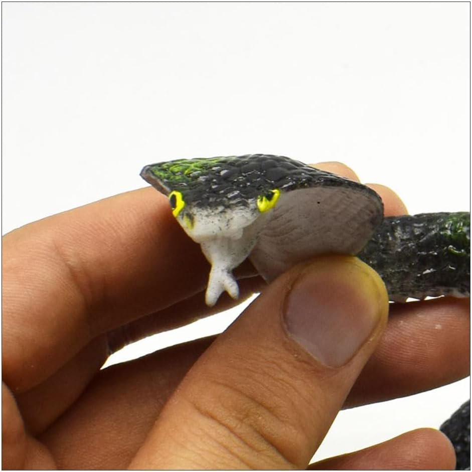4 PCS Fake Snakes, Rubber Snakes for Gardens Halloween Decoration (4 Color) image number 4
