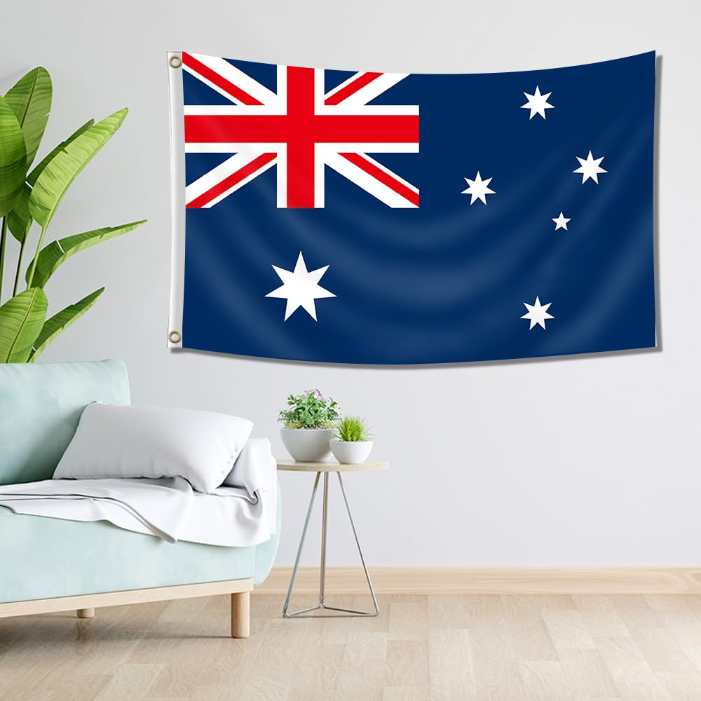 Australian Aussie Flag Australia Day Heavy Duty Outdoor 3X5 Ft Australian National Flags (Blue) - Blue image number 4