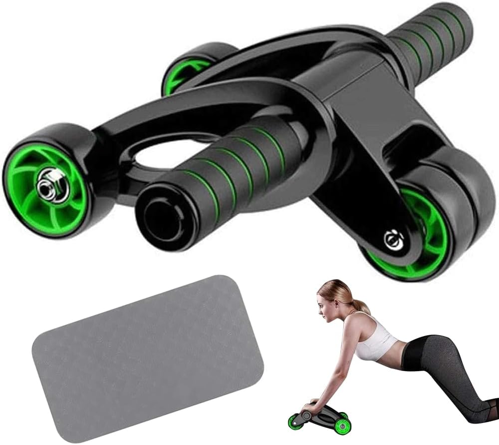 Ab Roller Wheel Set &ndash; 2-Piece Automatic Rebound Abdominal Wheel with Knee Mat, Compact Ab Workout Equipment for Men & Women, Abs Roller Fitness Kit image number 5
