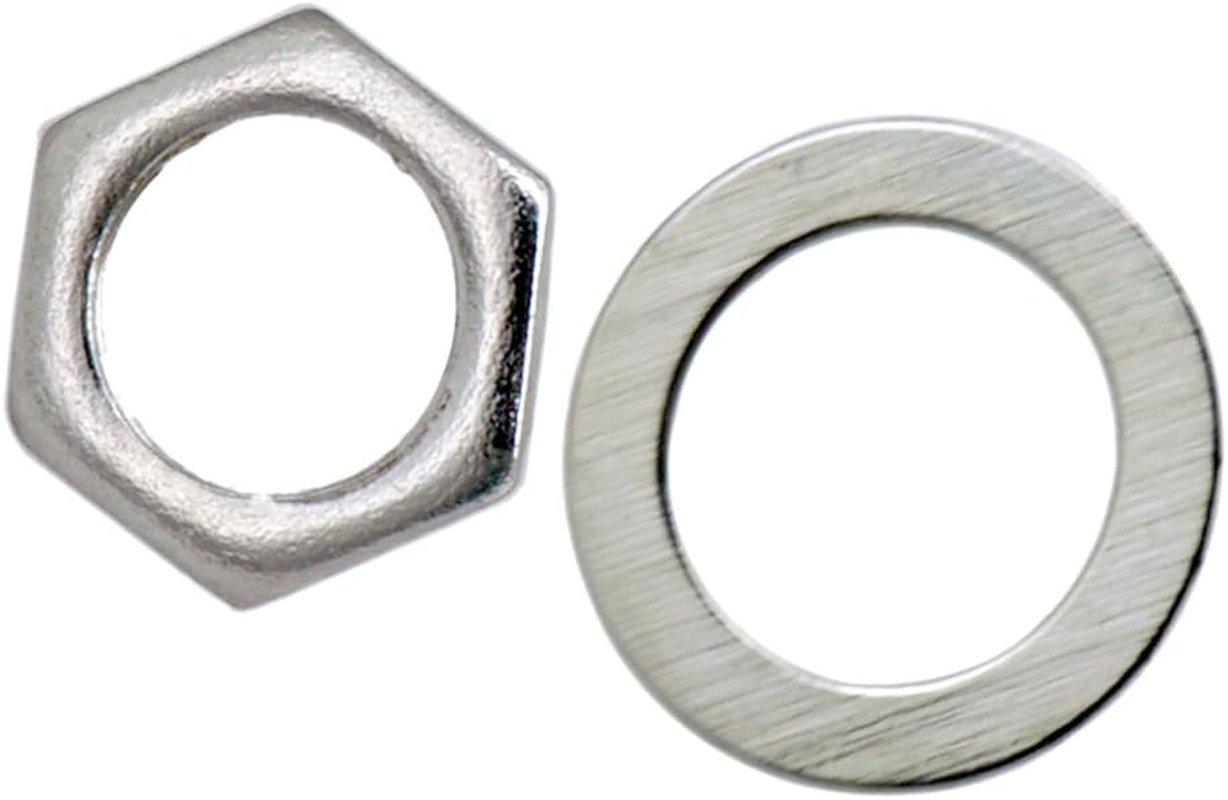 Baosity 5 Pieces Electric Guitar Bass Jack Output Socket Nuts Washers - Silver, as Described image number 4
