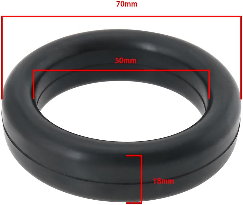 VGOL 4Pcs Car Muffler Exhaust Hanger Liner Exhaust Hanger EPDM Rubber 70Mm Outer Diameter 50Mm Inner Diameter for Hanging Exhaust Back Box image number 5