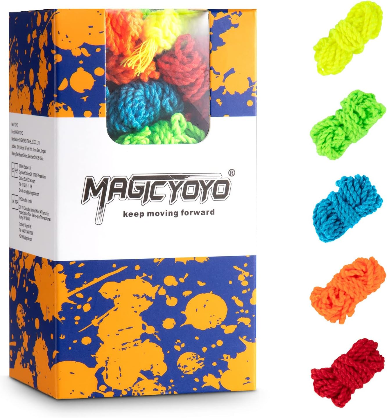 Yoyo Strings Professional 100% Polyester - Fits for Responsive and Non Responsive Yoyos -Yoyo Strings Pack of 50 (Red, Orange, Yellow, Blue, Green) (50Pcs) image number 4