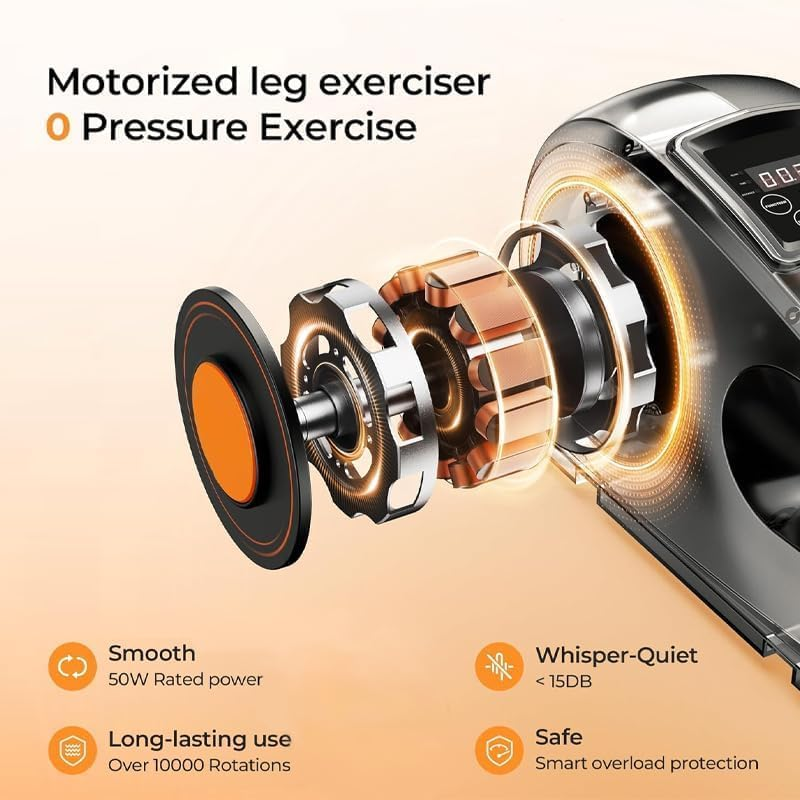 Under Desk Elliptical Machine Electric Ellipse Leg Exerciser for Seniors Fully Assembled Seated Pedal Exerciser image number 1