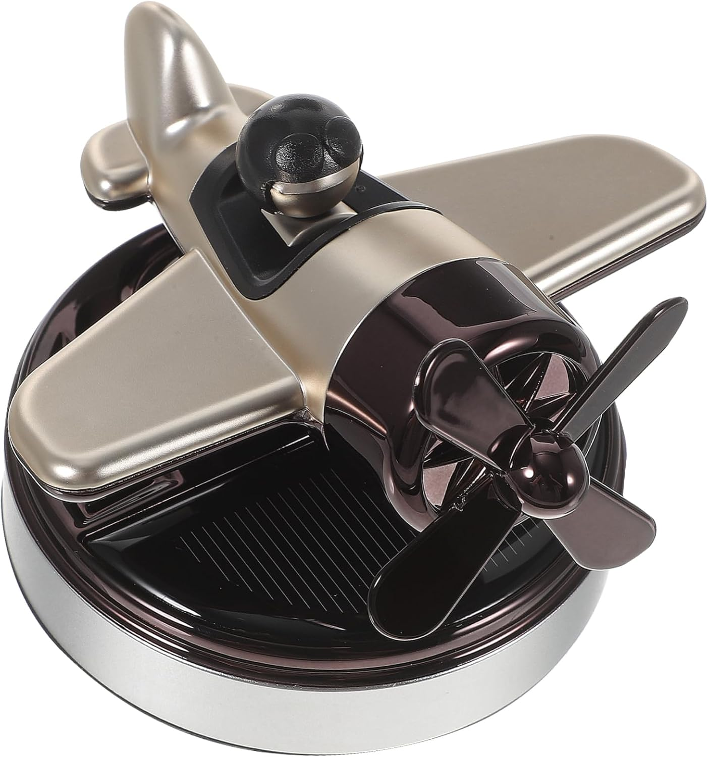 Solar Powered Car Air Freshener Aromatherapy Diffuser for Vehicle Dashboard Decor Creative Solar Aircraft Ornament for Home and Office Reduces Odors and Freshens Air image number 4