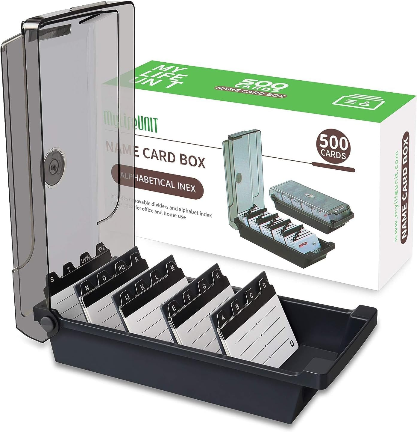 Mylifeunit Business Card Holder, Name Card Organizer with Dividers and Index Tabs (500 Cards) image number 2