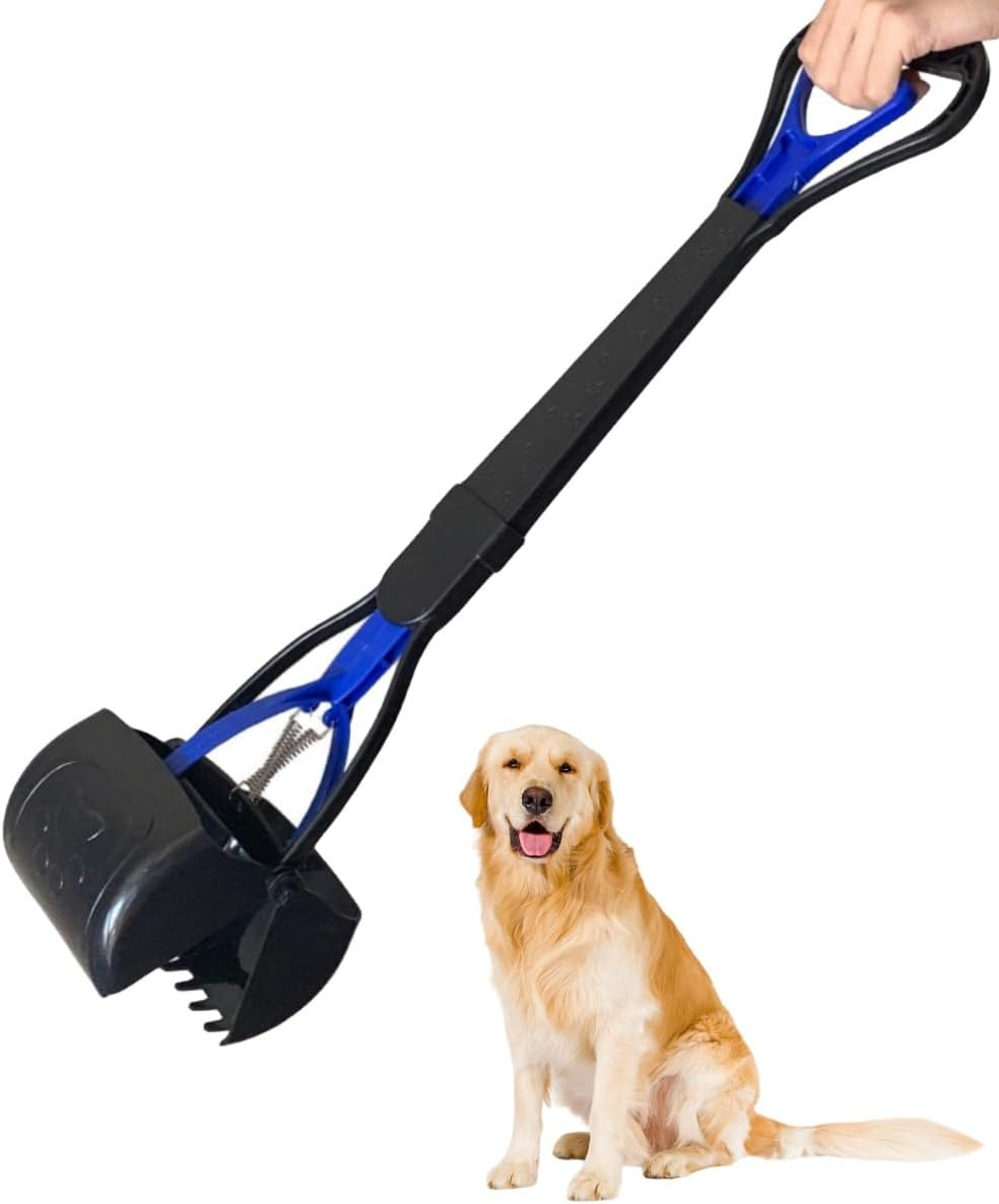 JINGUWU Dog Pooper Scooper, 28 Inch Long Handle Walking Poo Remover Grabber Picker for Clean up Medium and Large Dogs Animal Waste or Garden Garbage, No Need to Stoop image number 4
