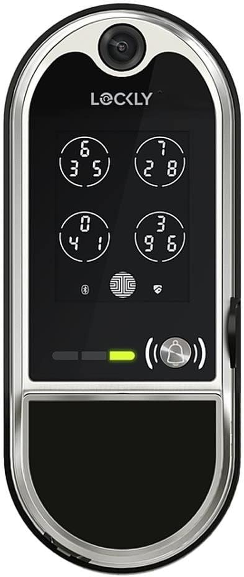 Lockly Smart Lock. Wifi Video Smart Lock, Keyless Entry Fingerprint Access. Vision Elite Deadbolt Digital Front Door Lock Satin Nickle image number 2