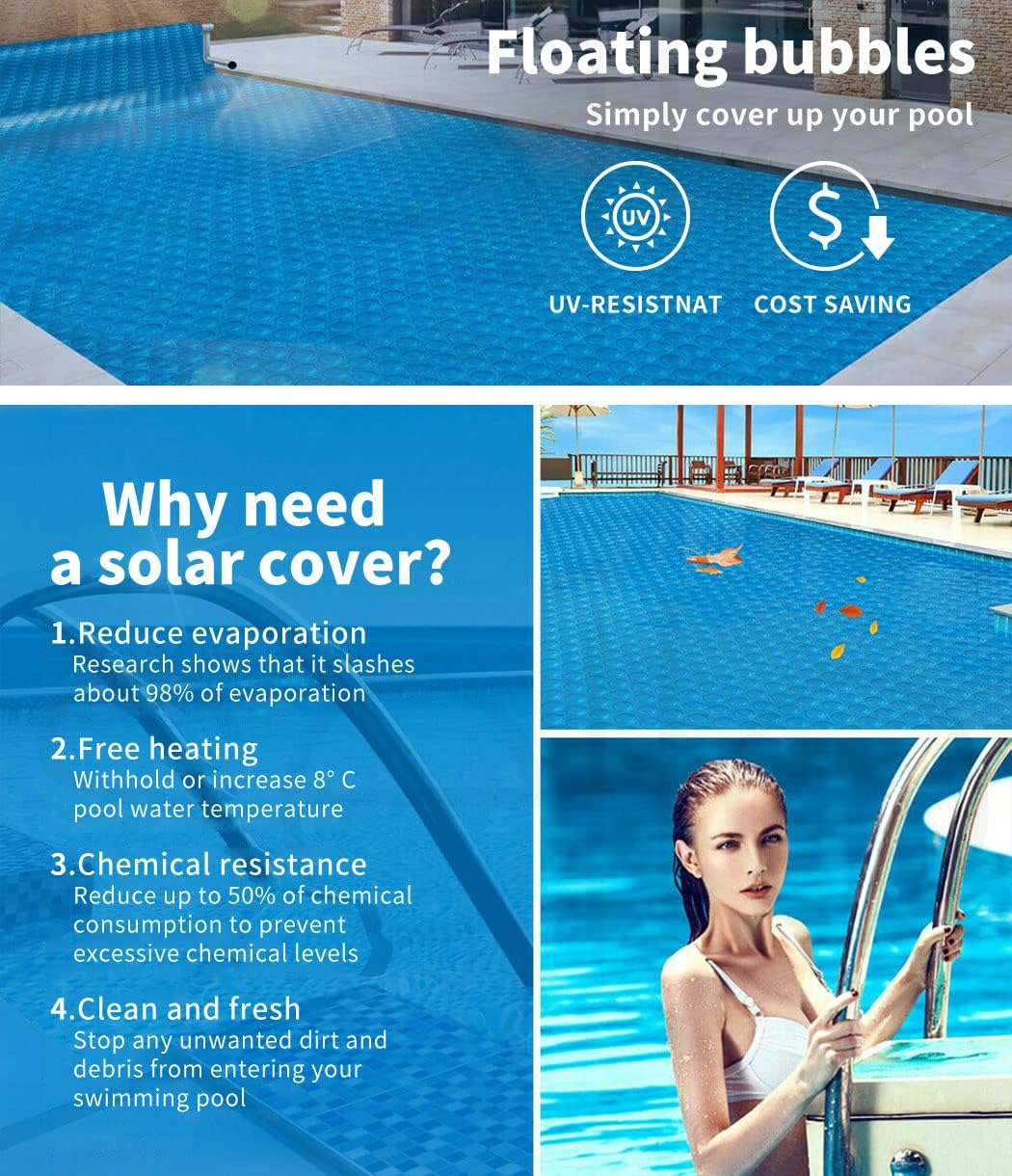 Solar Swimming Pool Cover 400 Micron Outdoor Bubble Blanket Heater 11 X 4.8M 11X4.8M (Real 400 Micron) 11X4.8M (Real 400 Micron) image number 5
