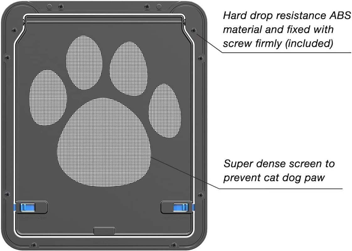 Petleso Dog Door Screen - Lockable Pet Door for Screen Pet Door for Small Dogs Cats - Small (Inside - 8.25"&times;10.5") image number 6