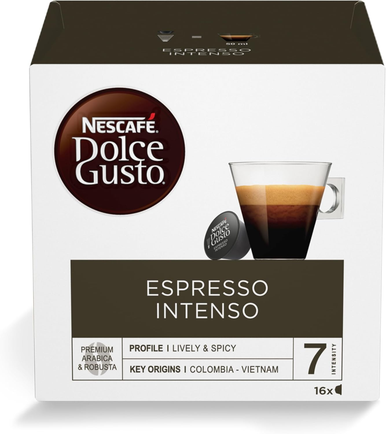 NESCAF&Eacute; Dolce Gusto Espresso Intenso Gusto Coffee Pods 3X16 Capsules (48 Count, Pack of 3) image number 4