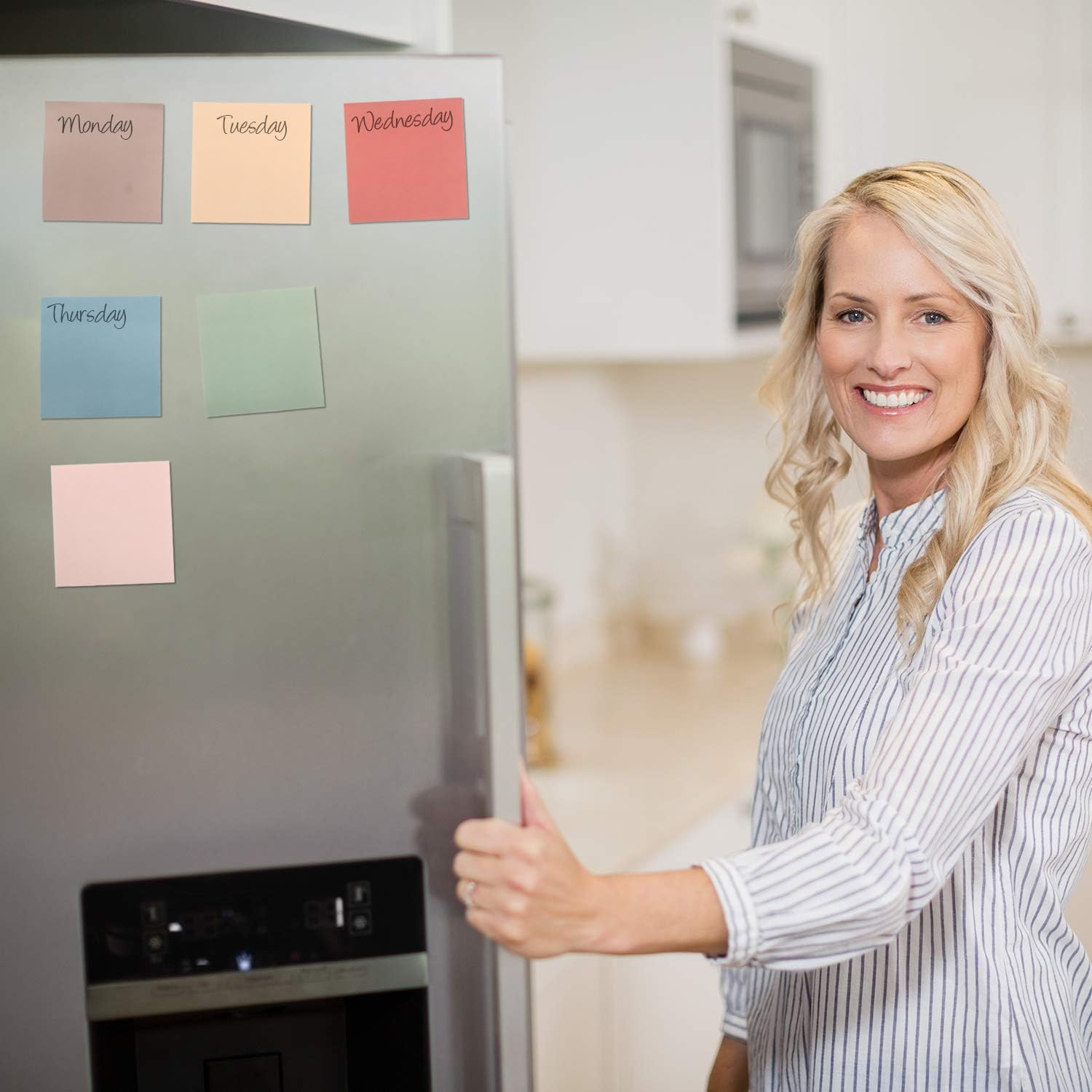 12 Pack Sticky Notes 76 X 76 Mm Aesthetic Vintage Self-Adhesive Notes for Office, Home, School, Session (Centimetre, 7.6 X 7.6) image number 2