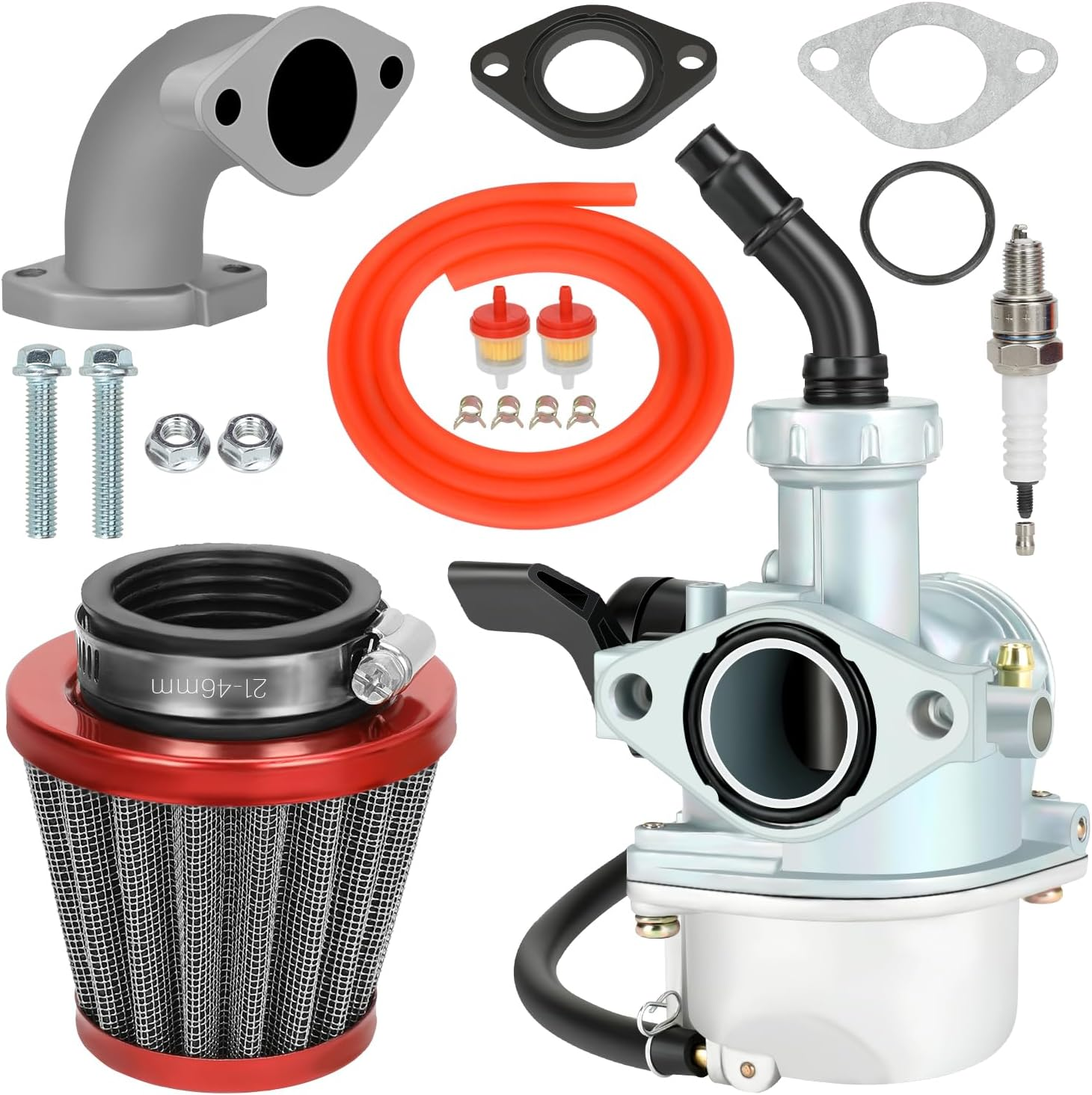 YOXUFA PZ22 Carburetor 22Mm Carb Replacement for 125Cc 110Cc SSR Taotao Pit Dirt Bike ATV XR CRF50 70Cc DB14 DB24 Coolster Apollo Blazer Parts image number 2