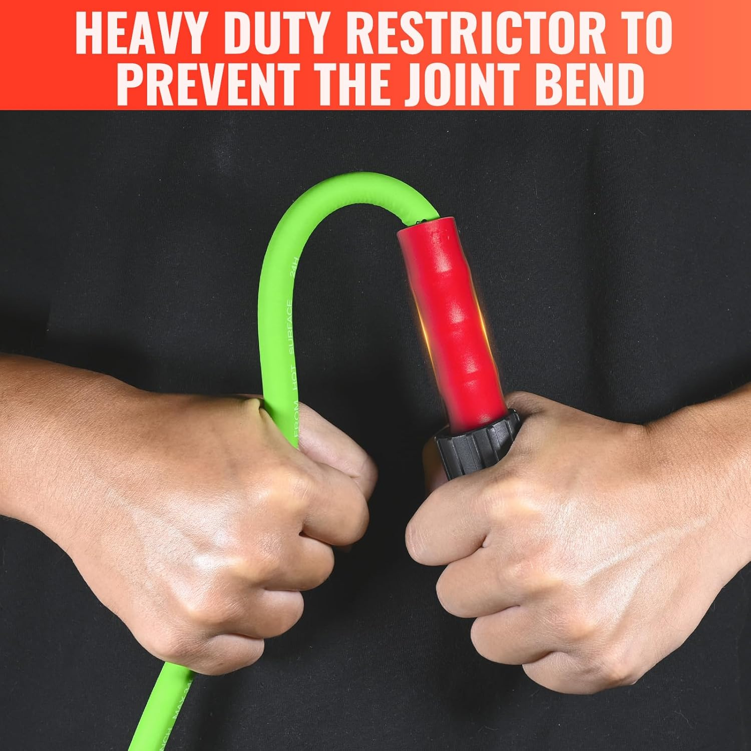 YAMATIC Super Flexible Pressure Washer Hose 25FT for Power Washer Replacement, Kink Resistant Extension with Leak-Free M22 Female & 3/8" Quick Connect Adapters, 1/4" 3200 PSI, Green image number 3