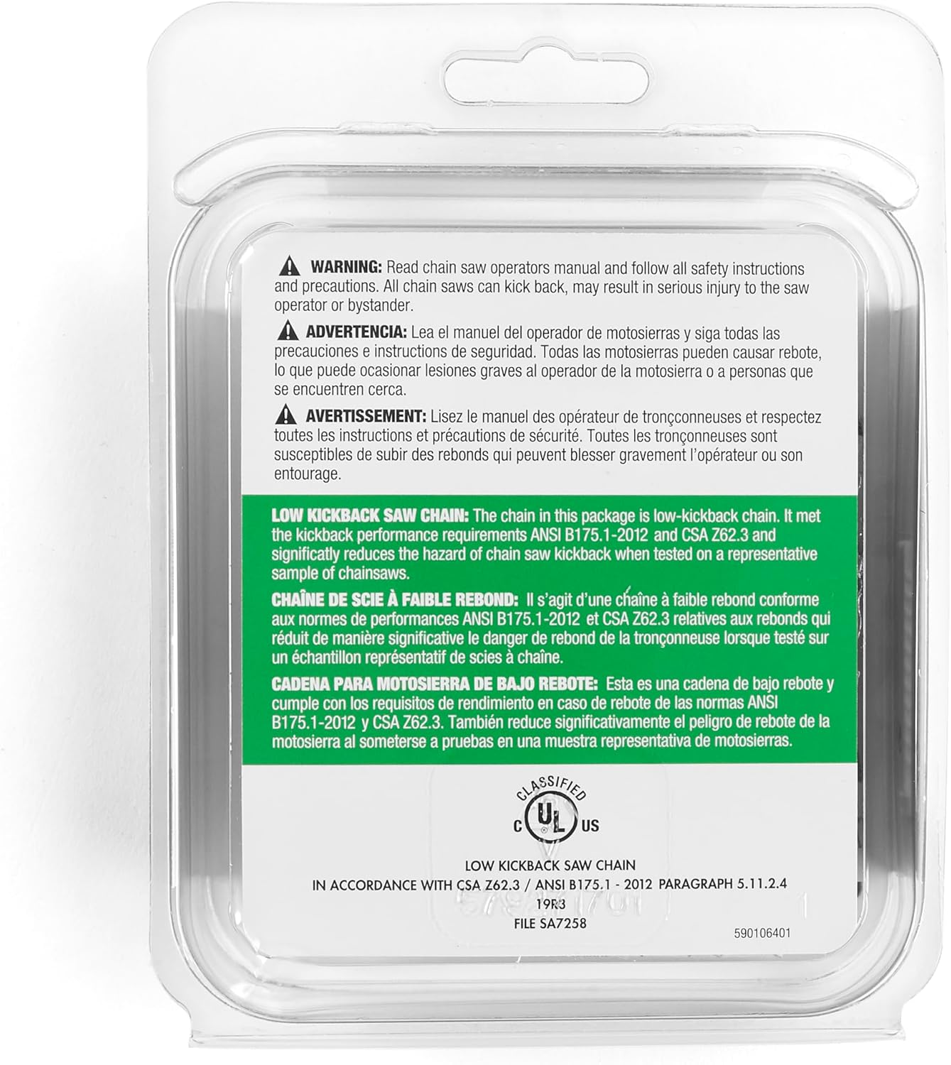 Husqvarna X-Cut SP33G 18 Inch Chainsaw Chain, 325" Pitch, 050" Gauge, 72 Drive Links, Pre-Stretched Chainsaw Blade Replacement with Superior Lubrication and Low Kickback, Gray image number 2